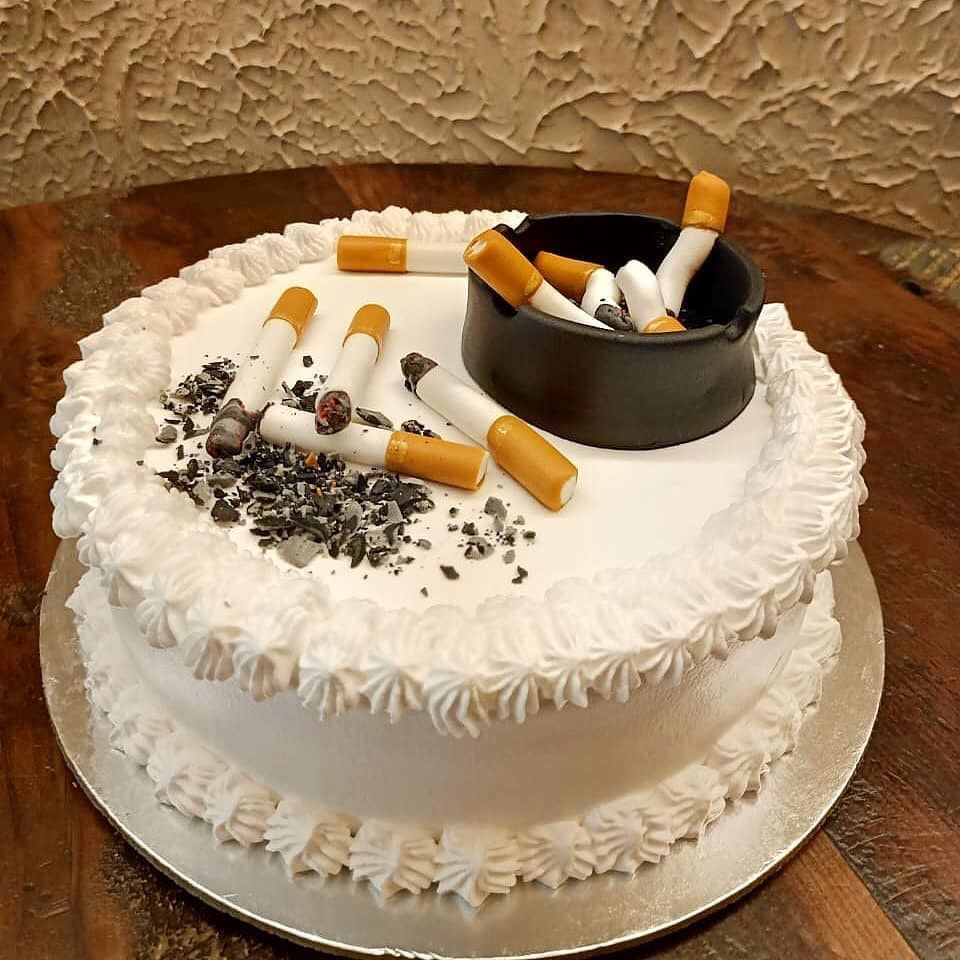 Cigarette Ashtray Theme Cake
