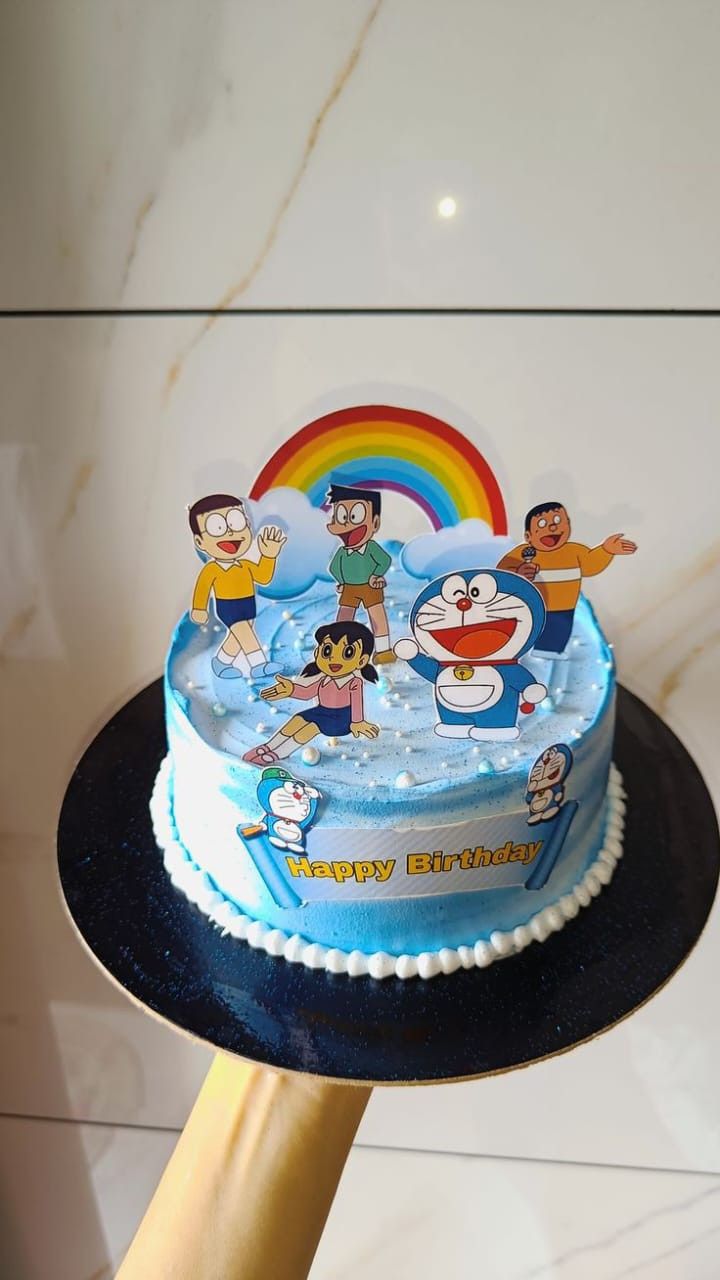 Doraemon Theme Birthday Cake