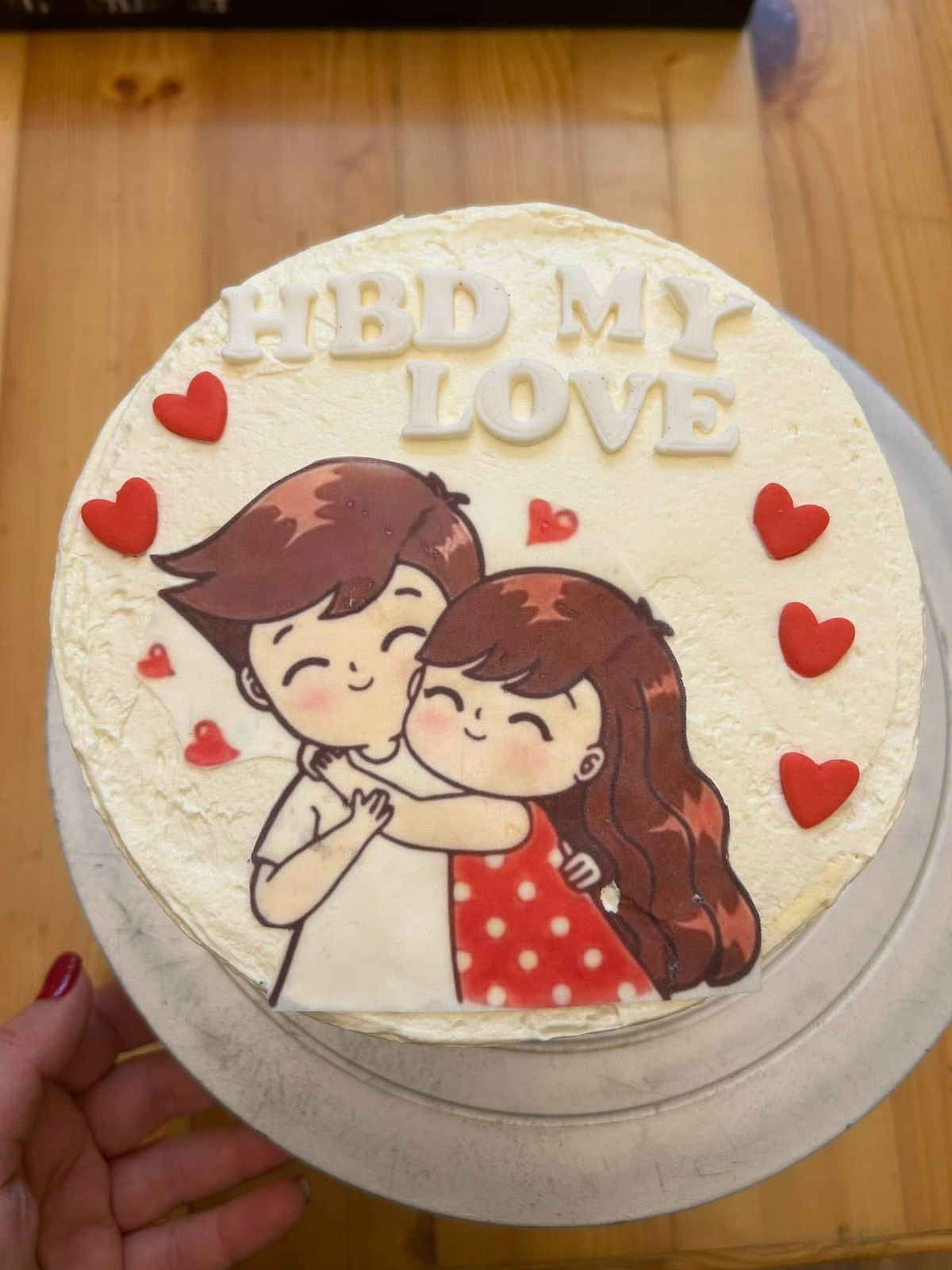 My Love Birthday Cake – Couple Theme Heart Cake
