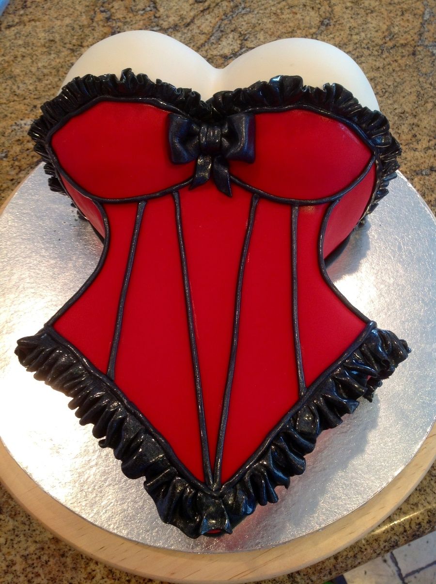 Red Corset Fondant Cake