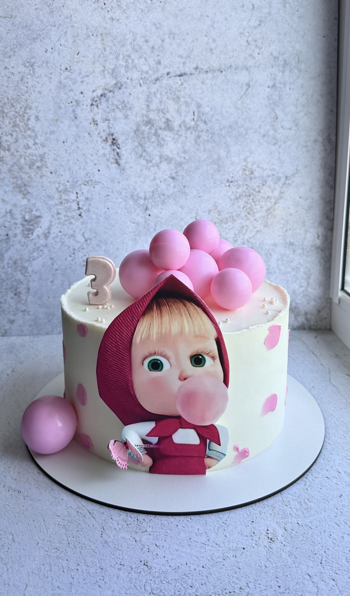 Masha Bubblegum Birthday Cake