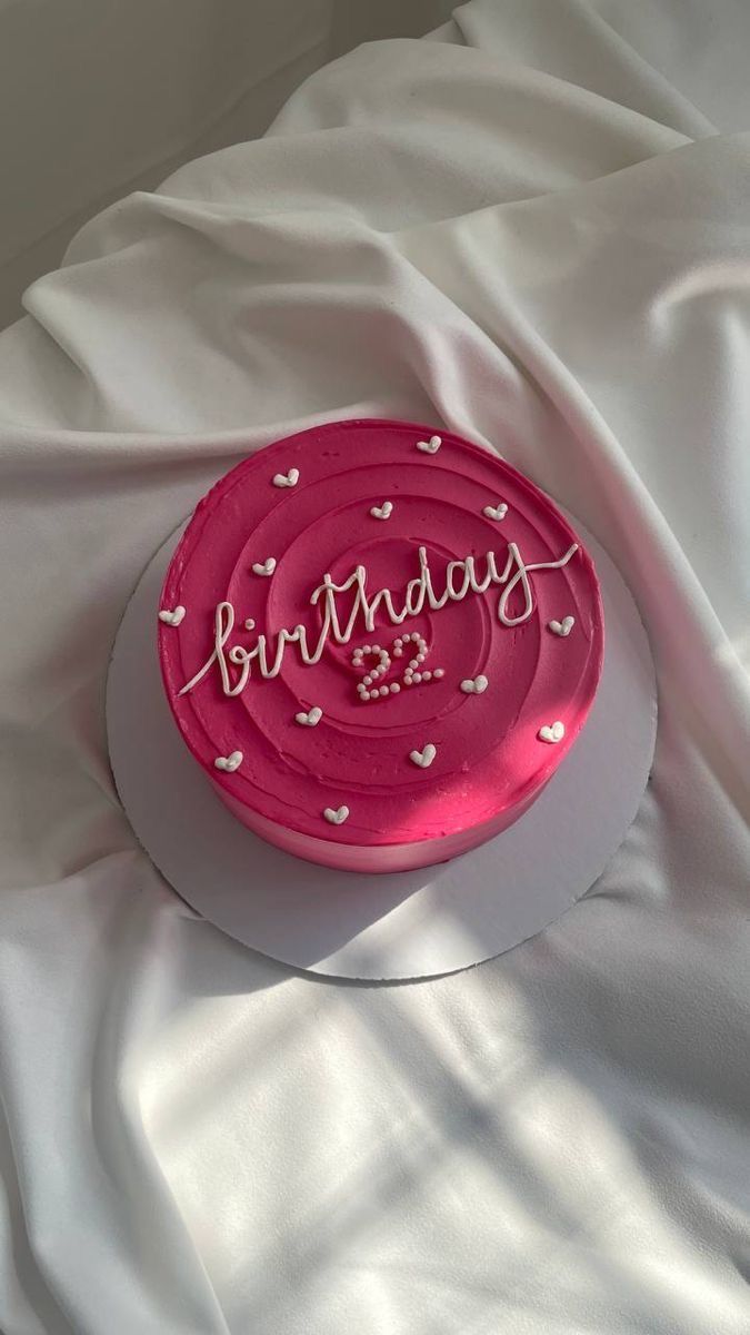 Rosy Whirl Birthday Cake