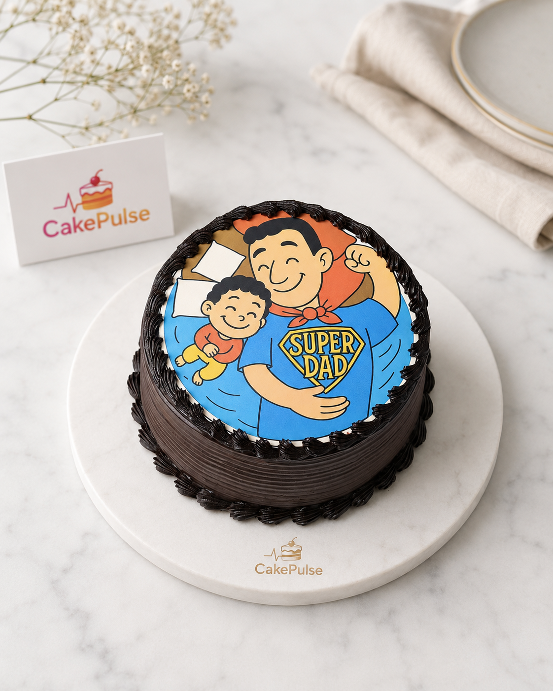 Super Dad & Little Hero Father’s Day Cake