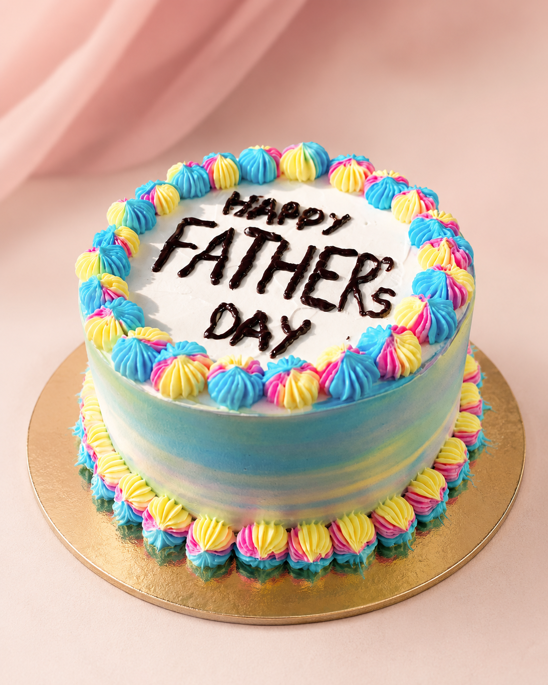 Happy Father’s Day Pastel Cream Cake