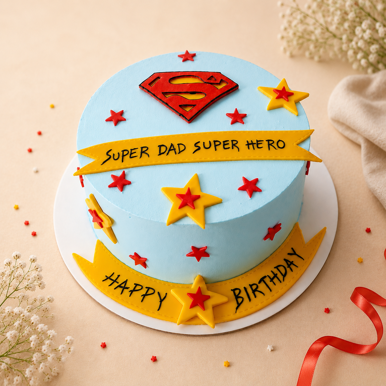 Father's Day Cake Super Dad Cake