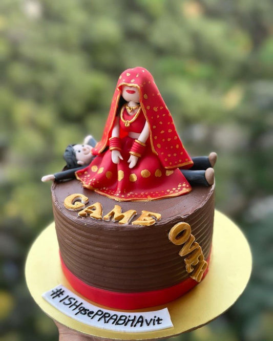 Game Over Bride Cake