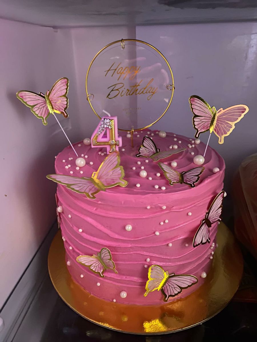 Pink Butterfly Dream Cake