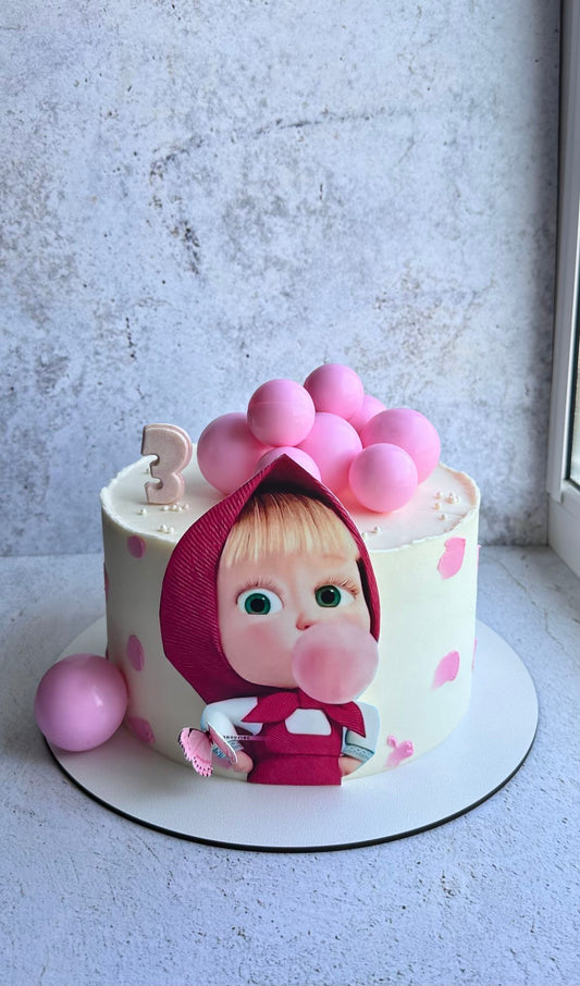 Masha Bubblegum Birthday Cake