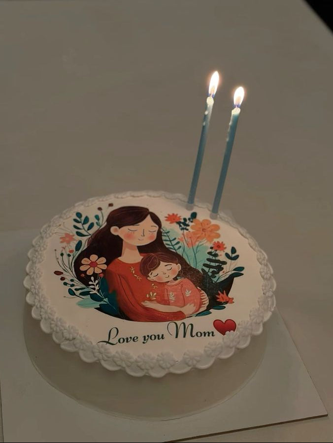 Love You Mom Photo Cake