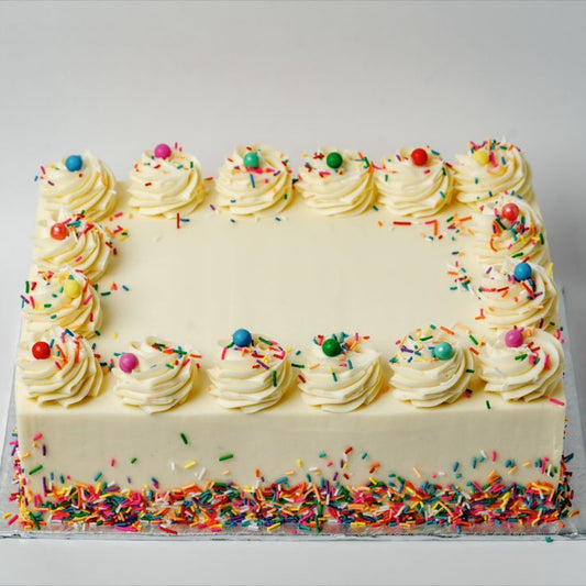 Vanilla Sprinkle Delight Cake