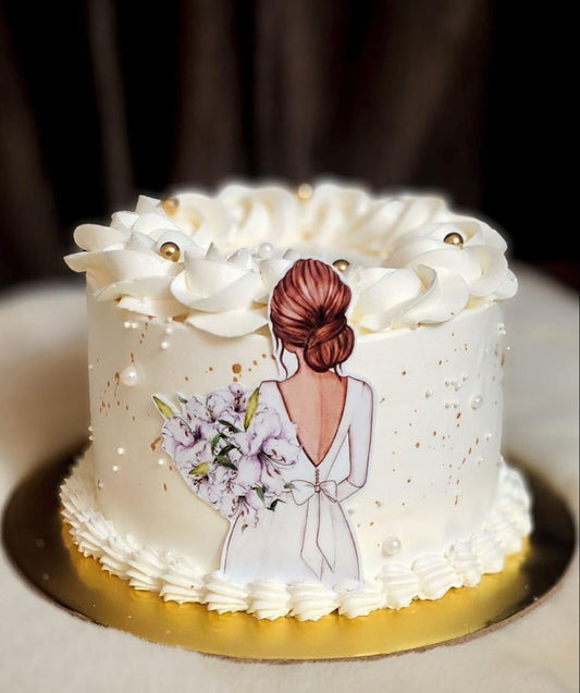 Elegant Bride-Themed Designer Cake