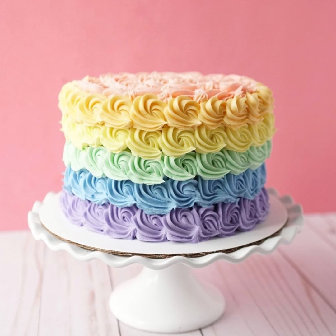 Rainbow Delight Eggless Cake