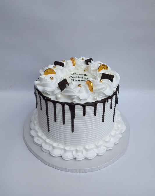 White Chocolate Drip Celebration Cake