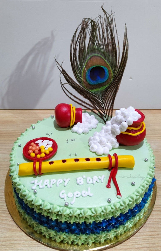 Krishna-Themed Cake