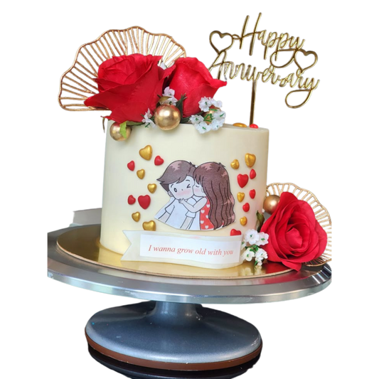 Happy Anniversary Designer Cake
