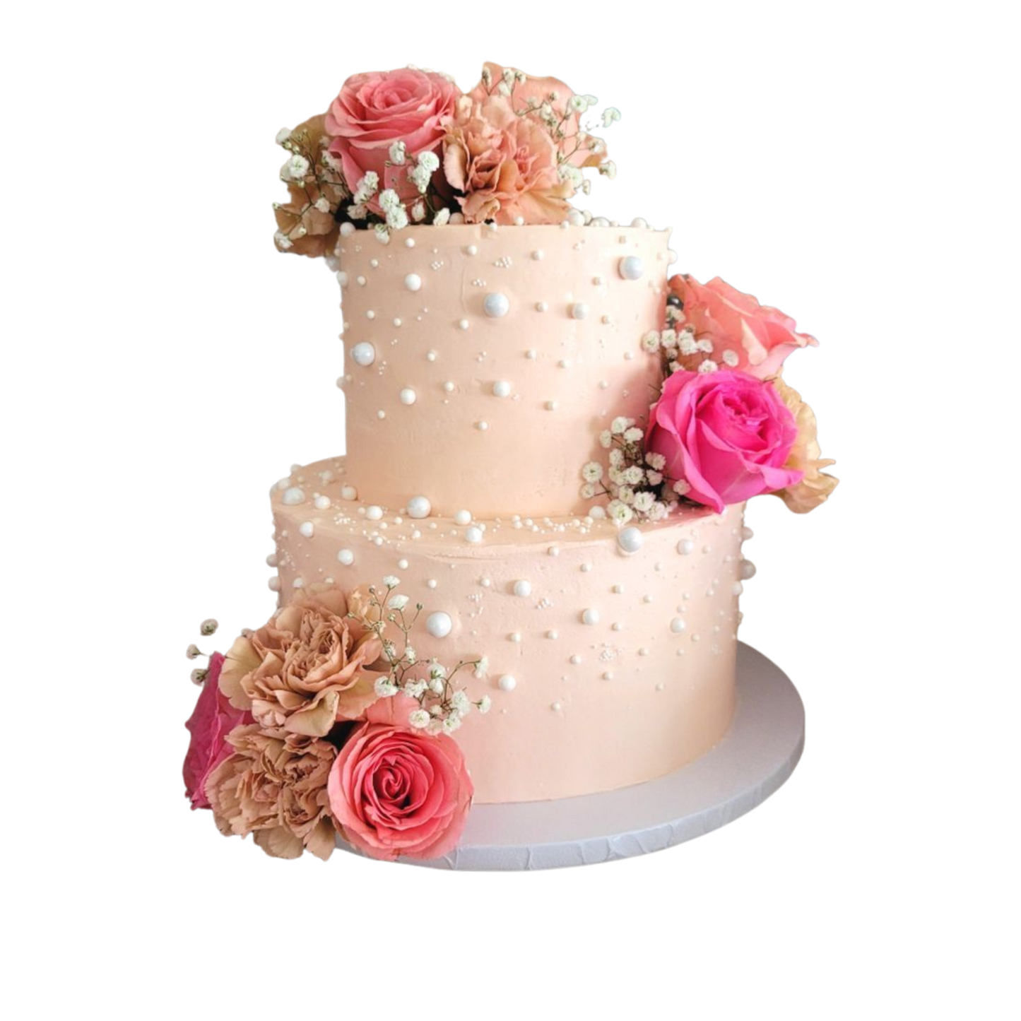 Two-Tier Floral Cake