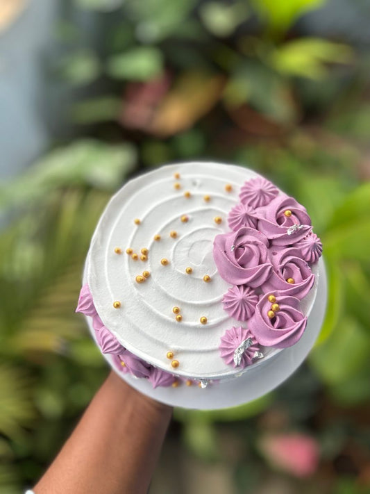 Lavender Floral Buttercream Cake