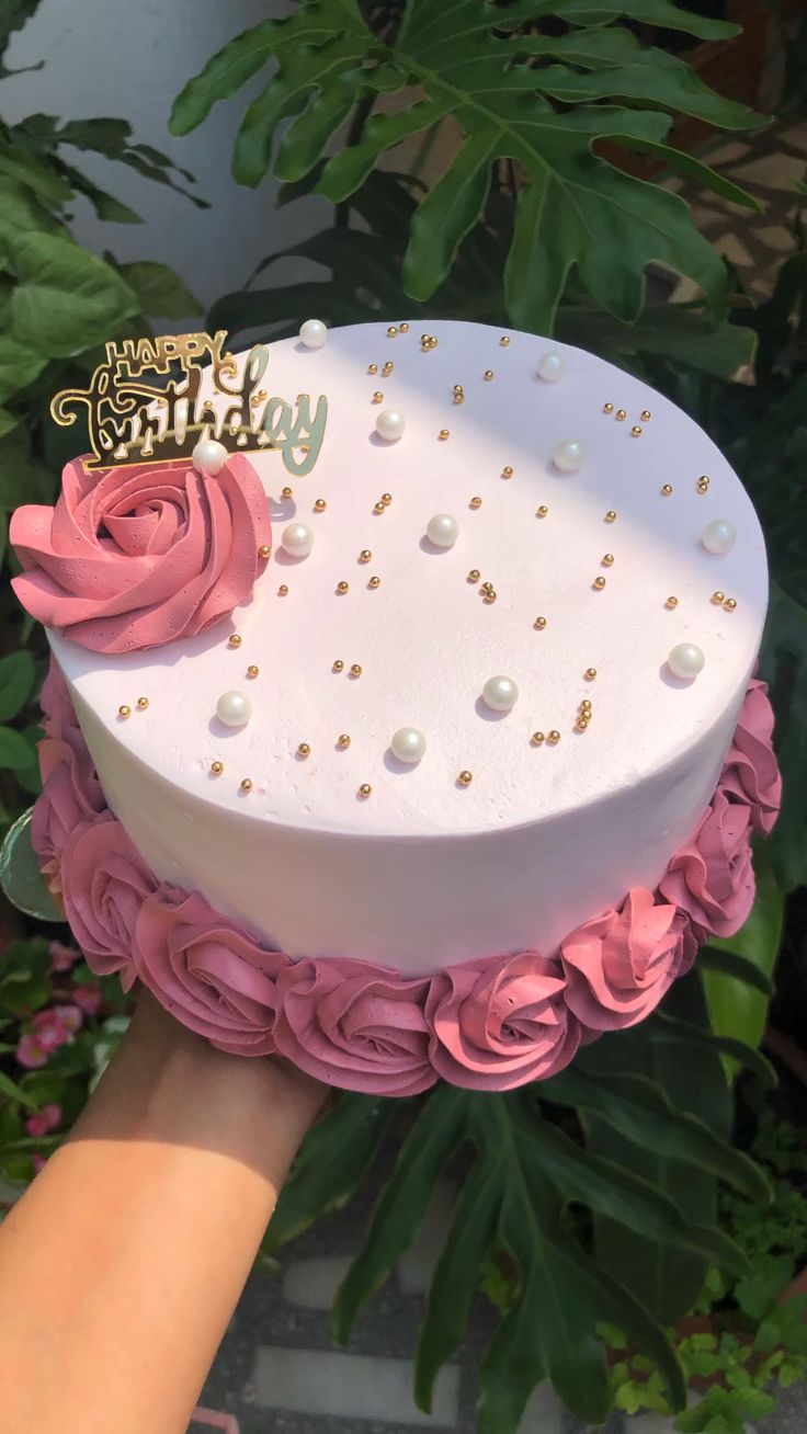 Rosy Pearl Delight Cake