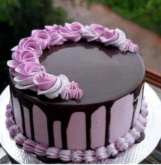 Lavender Choco-Glaze Celebration Cake
