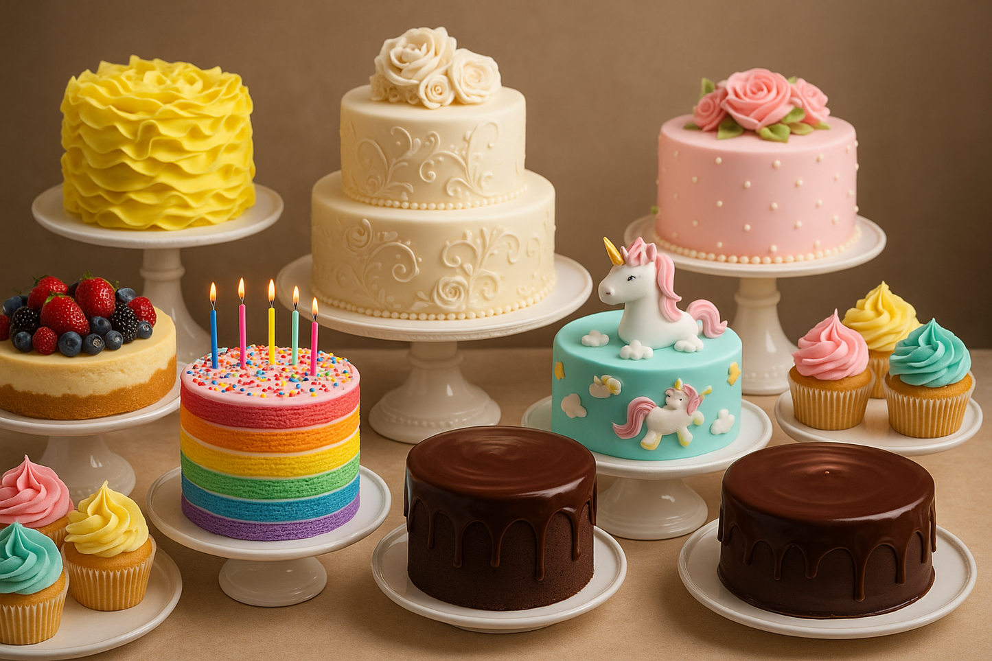 MAKE IN ONE FRAME SO MANY CAKES ATTRACTIVE CAKES